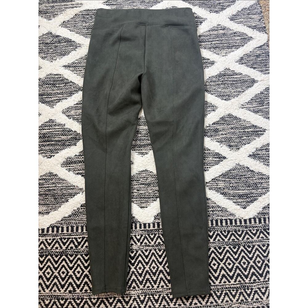 Nwot Spanx Olive Green Suede Stretch Ponte Leggings size medium - Picture 6 of 7